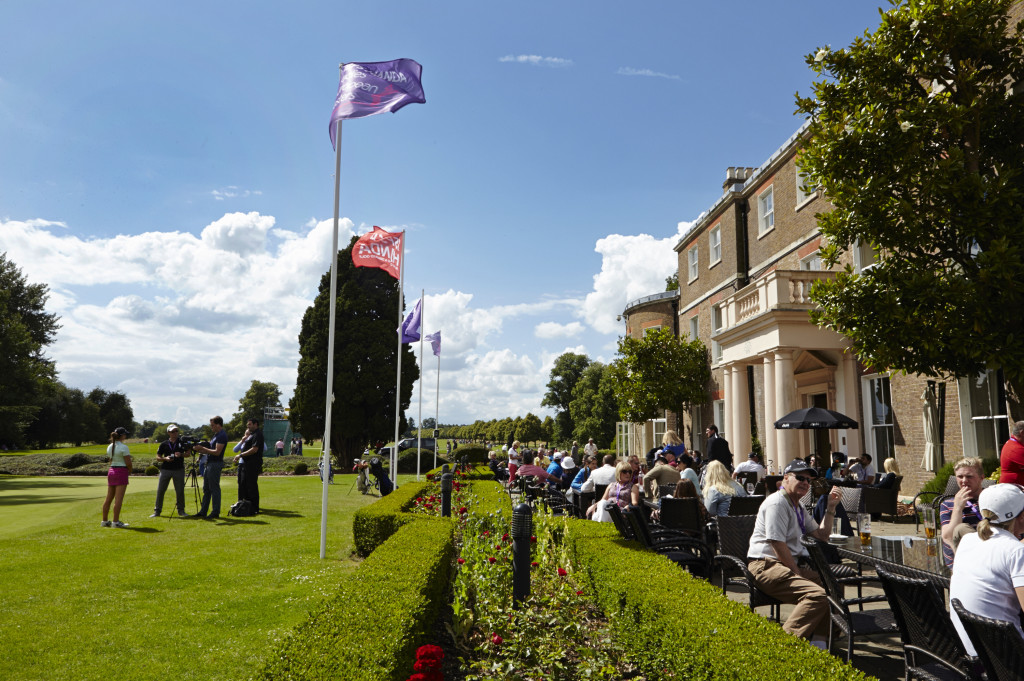 The terrace during great weather on the final round at The Bucki