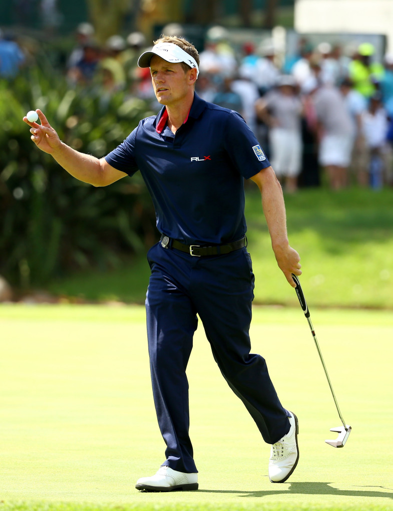 during the final round of the Nedbank Golf Challenge at the Gary Player Country Club on December 7, 2014 in Sun City, South Africa.