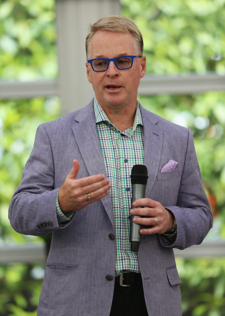 Keith Pelley speaking at Wentworth (Photo by Andrew Redington/Getty Images)