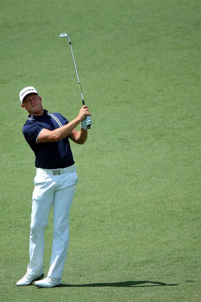 AUGUSTA, GA - APRIL 09:  Jamie Donaldson of Wales chips to the second green during the first round of the 2015 Masters Tournament at Augusta National Golf Club on April 9, 2015 in Augusta, Georgia.  (Photo by Andrew Redington/Getty Images)