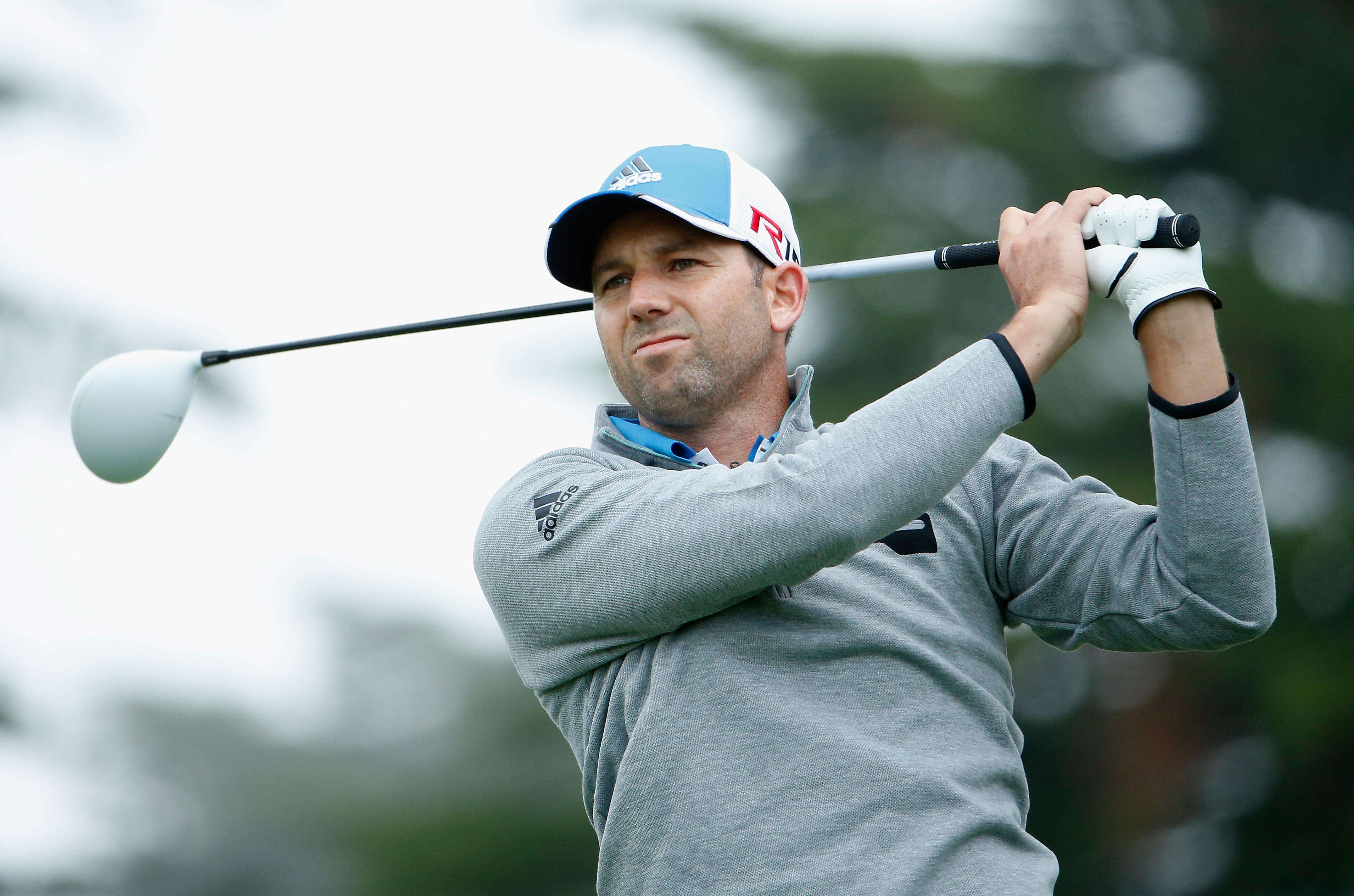 SAN FRANCISCO, CA - MAY 01: Sergio Garcia of Spain hits a tee shot on the sixth hole during round three of the World Golf Championships Cadillac Match Play at TPC Harding Park on May 1, 2015 in San Francisco, California. (Photo by Christian Petersen/Getty Images)