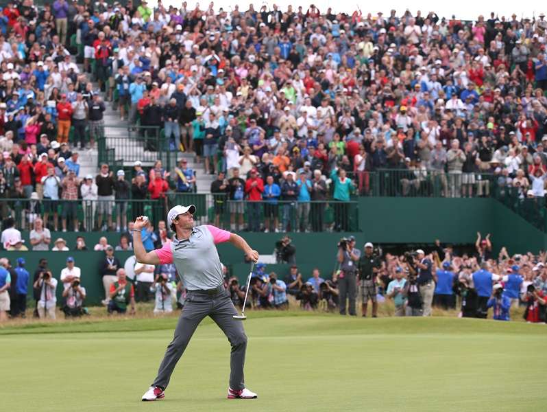 On top form: McIlroy was at his best when he  won the 2014 Open at Royal Liverpool (photo by Action Images / Paul Childs)