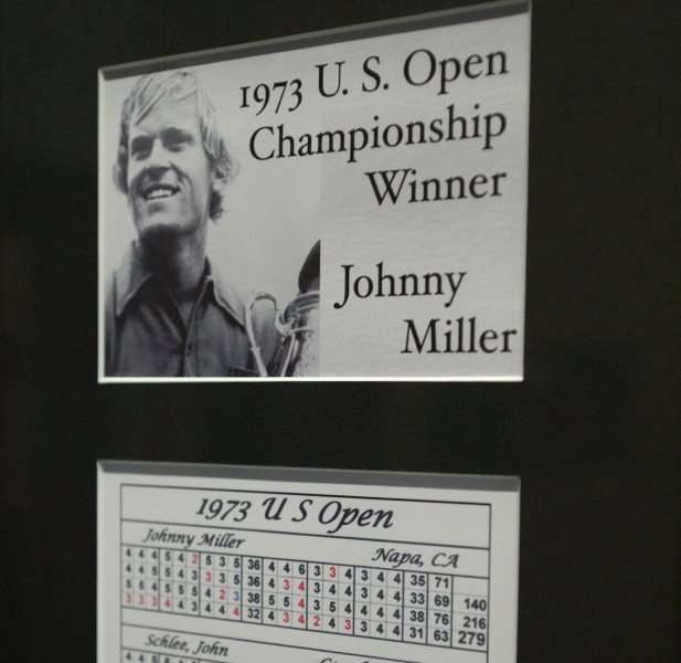 Historic: The scoreboard from Johnny Miller's 1873 US Open victory (photo by Getty images)