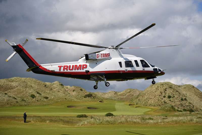 Trademark: Trump arrives at Turnberry (Photo by Getty Images)