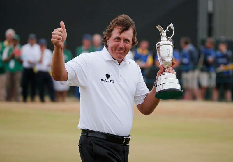 Career highlight: Mickelson says that he will be remembered most for his Open triumph (photo by Getty Images)