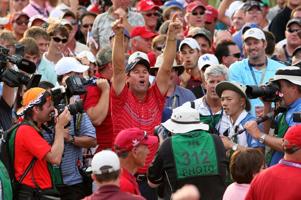 Podswallop!: Some people said that the US won in 2008 because Paul Azinger split his team into Navy Seal-style pods of four (Photo by Getty Images)