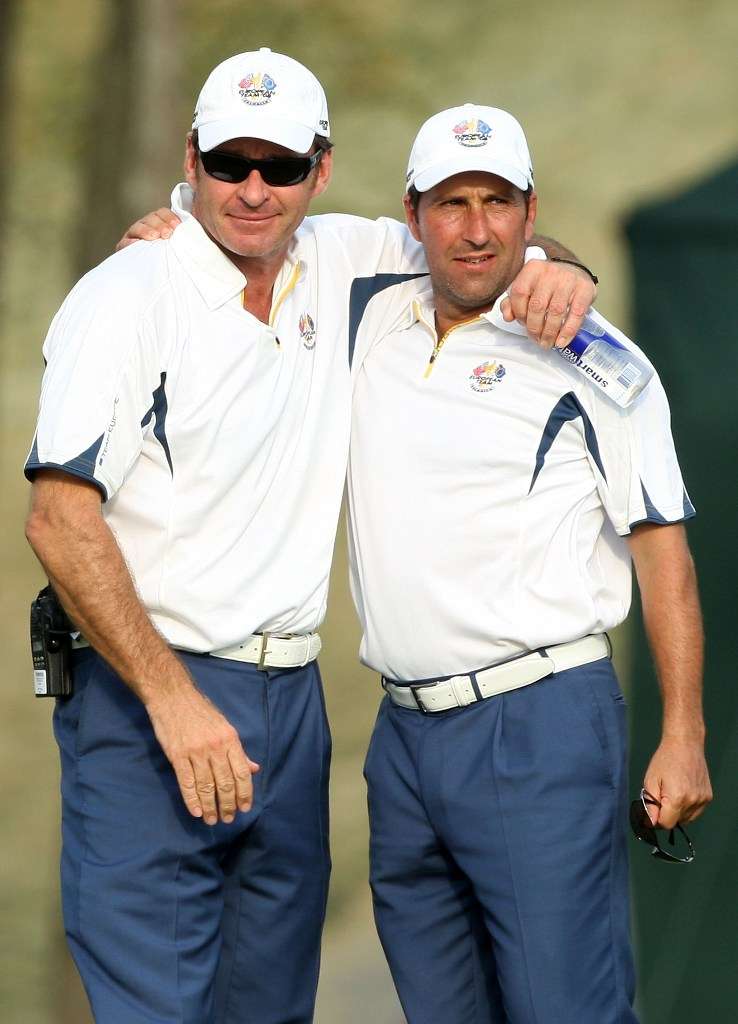 Respect: Sir Nick Faldo always felt that the Spaniards would win their pairs matches (Photo: Getty Images)